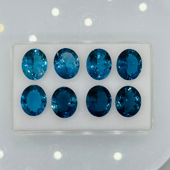 Blue Topaz Faceted Oval 10x12 mm - Pack of 1 Piece - AAA Quality - Loose gemstone - London Blue topaz Cut