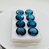 Blue Topaz Faceted Oval 10x12 mm - Pack of 1 Piece - AAA Quality - Loose gemstone - London Blue topaz Cut