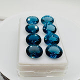 Blue Topaz Faceted Oval 10x12 mm - Pack of 1 Piece - AAA Quality - Loose gemstone - London Blue topaz Cut