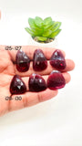 Garnet Rose Cut Fancy Shape • Code #i25- i30 • Garnet Faceted Cut (Polki)  •  AAA Quality- Best for Jewelry making • One Side Cutting