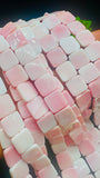 Queen Conch Shell Square Beads • 14 mm Size • Length 40 cm • AAA Quality • Natural Pink Queen Conch Shell Beads