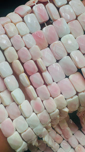 Queen Conch Shell Faceted Square Beads •  8x10 / 10x14 mm Size • Length 40 cm • AAA Quality • Natural Pink Queen Conch Shell Beads