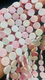 Queen Conch Shell Coin Beads • 10/12/14 mm Size • Length 40 cm • AAA Quality • Natural Pink Queen Conch Shell Beads