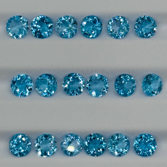 Swiss Blue Topaz faceted Round 7 mm Size -  Pack of 1 Piece -  AAA Quality - Natural Swiss Blue Topaz