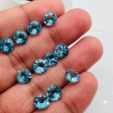 Swiss Blue Topaz faceted Round 7 mm Size - Pack of 1 Piece - AAA Quality - Natural Swiss Blue Topaz