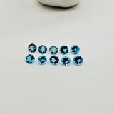 Swiss Blue Topaz faceted Round 6 mm Size - Pack of 1 Piece - AAA Quality - Natural Swiss Blue Topaz