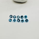 Swiss Blue Topaz faceted Round 6 mm Size -  Pack of 1 Piece -  AAA Quality - Natural Swiss Blue Topaz