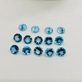 Swiss Blue Topaz faceted Round 6 mm Size -  Pack of 1 Piece -  AAA Quality - Natural Swiss Blue Topaz