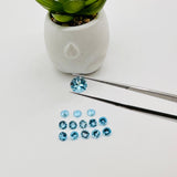 Swiss Blue Topaz faceted Round 6 mm Size - Pack of 1 Piece - AAA Quality - Natural Swiss Blue Topaz
