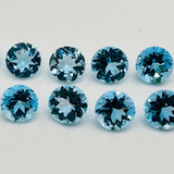 Swiss Blue Topaz faceted Round 6 mm Size -  Pack of 1 Piece -  AAA Quality - Natural Swiss Blue Topaz