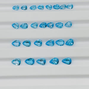 Swiss Blue Topaz faceted Pear 6X9 mm Size -  Pack of 1 Piece -  AAA Quality - Natural Swiss Blue Topaz