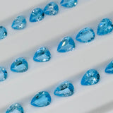 Swiss Blue Topaz faceted Pear 6X9 mm Size -  Pack of 1 Piece -  AAA Quality - Natural Swiss Blue Topaz