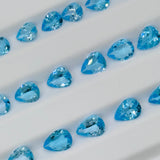 Swiss Blue Topaz faceted Pear 7X10 mm Size - Pack of 1 Piece - AAA Quality - Natural Swiss Blue Topaz