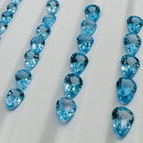 Swiss Blue Topaz faceted Pear 7X10 mm Size - Pack of 1 Piece - AAA Quality - Natural Swiss Blue Topaz