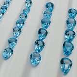 Swiss Blue Topaz faceted Pear 7X9 mm Size -  Pack of 1 Piece -  AAA Quality - Natural Swiss Blue Topaz