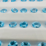 Swiss Blue Topaz faceted oval 7x9 mm - Pack of 1 Pc - Natural Blue Topaz loose stone