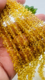 Yellow Sapphire Faceted Drop Beads 2.8x4 mm size - Code#B2- 16 Inch Length - Natural Sapphire Beads