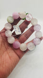 Kunzite Round Bracelet - 16 mm Size - Code K1  - AAA Quality - Natural Kunzite Bracelet - Length 8 Inch