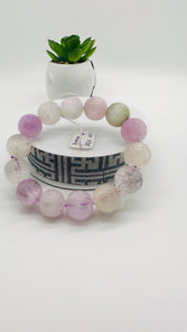 Kunzite Round Bracelet - 16 mm Size - Code K1  - AAA Quality - Natural Kunzite Bracelet - Length 8 Inch