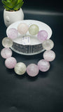 Kunzite Round Bracelet - 20 mm Size - Code K5  - AAA Quality - Natural Kunzite Bracelet - Length 8 Inch