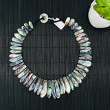 Abalone Shell Necklace - 9-11x 21-40 mm Size - AAA Quality- Length 20'' - Natural Abalone Shell - Shell Necklace