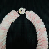 Queen Conch Shell Necklace, AAA Quality • Natural Pink Queen Conch Shell Beads, Handmade Necklace, coin shape necklace 15mm size of coins.