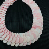 Queen Conch Shell Necklace, AAA Quality • Natural Pink Queen Conch Shell Beads, Handmade Necklace, coin shape necklace 15mm size of coins.