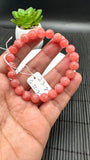 Rhodochrosite Round Bracelet - 8 mm Size  - Code A2 - AAA Quality - Length 7.5 Inch- Natural Rhodochrosite Bracelet