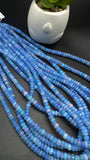 Lavender Blue Opal Faceted Roundel Beads - 16 Inch Strand- AAA Quality - Ethiopian opal Roundel, Dyed Color Opal