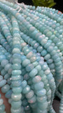 Sky Blue Opal Faceted,5mm Roundel Beads - 16 Inch Strand- AAA Quality - Ethiopian opal Beads- Coated Color Beads