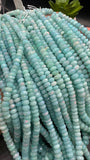 Sky Blue Opal Faceted,5mm Roundel Beads - 16 Inch Strand- AAA Quality - Ethiopian opal Beads- Coated Color Beads