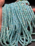 Sky Blue Opal Faceted,5mm Roundel Beads - 16 Inch Strand- AAA Quality - Ethiopian opal Beads- Coated Color Beads