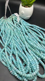 Sky Blue Opal Faceted,5mm Roundel Beads - 16 Inch Strand- AAA Quality - Ethiopian opal Beads- Coated Color Beads