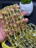 Lemon Quartz Faceted Nugget Beads - Length of strand 10'' - AAAA Quality- Lemon Quartz Beads