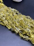 Lemon Quartz Faceted Nugget Beads - Length of strand 10'' - AAAA Quality- Lemon Quartz Beads