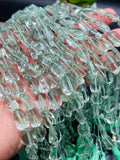 Prasiolite Faceted Nugget Beads-  length 8 Inch- AAAA Quality Beads - Prasiolite Beads