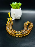 Beer Quartz Faceted Roundel Beads - 8-10 mm Size- Length 16 Inch- AAAA Quality - Super Shiny