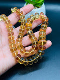 Beer Quartz Faceted Roundel Beads - 8-10 mm Size- Length 16 Inch- AAAA Quality - Super Shiny