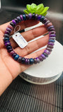 Sugulite Bracelet 9.50 mm Size • Code S1  • AAA Quality • Sugulite Round Bracelet 7.5 Inch Length • Natural Sugulite - Purple Color