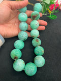 Chrysoprase Round Beads •25-28 mm Size • Code #10 •  AAA quality • Length 40 Cm • Natural Chrysoprase beads • Origin Australia