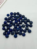 6mm Round Blue Lapis Lazuli Cabochon | Pack of 6 Pcs | AA Quality | Round Lapis Cabochons |  6mm Lapis Cabochons | Lapis Golden Pyrite