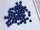 4mm Round Blue Lapis Lazuli Cabochon | Pack of 8 Pcs | AA Quality | Round Lapis Cabochons | 4mm Lapis Cabochons | Lapis Golden Pyrite