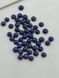 3mm Round Blue Lapis Lazuli Cabochon | Pack of 8 Pcs | AA Quality | Round Lapis Cabochons | 3mm Lapis Cabochons | Lapis Golden Pyrite