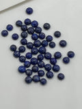 3mm Round Blue Lapis Lazuli Cabochon | Pack of 8 Pcs | AA Quality | Round Lapis Cabochons | 3mm Lapis Cabochons | Lapis Golden Pyrite