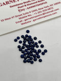 3mm Round Blue Lapis Lazuli Cabochon | Pack of 8 Pcs | AA Quality | Round Lapis Cabochons | 3mm Lapis Cabochons | Lapis Golden Pyrite