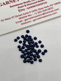 3mm Round Blue Lapis Lazuli Cabochon | Pack of 8 Pcs | AA Quality | Round Lapis Cabochons | 3mm Lapis Cabochons | Lapis Golden Pyrite