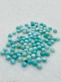 Larimar Cabochon 5mm Size • Pack of 5 Pcs • Natural Larimar Round Cabochon • Larimar Cabs • Origin Dominican Republic