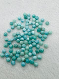 Larimar Cabochon 5mm Size • Pack of 5 Pcs • Natural Larimar Round Cabochon • Larimar Cabs • Origin Dominican Republic