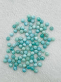 Larimar Cabochon 5mm Size • Pack of 5 Pcs • Natural Larimar Round Cabochon • Larimar Cabs • Origin Dominican Republic