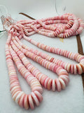 Queen Conch Shell Roundel Beads • 6 TO 14 mm Graduate Size • Length 40 cm • AAA Quality • Natural Pink Queen Conch Shell Beads